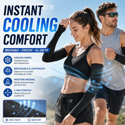 50% OFF |  UPF 50+ Cooling Sun Sleeves – Stay Cool & Protected Outdoors