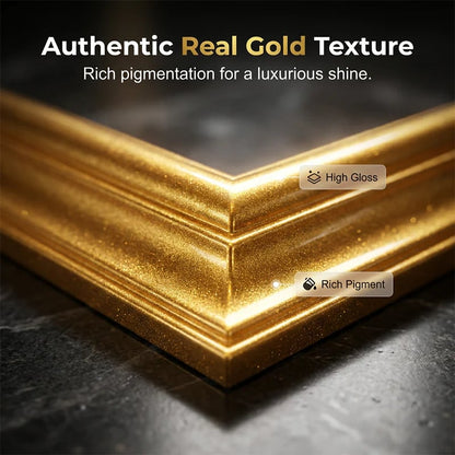 Water-Based Flash Gold Paint – Versatile for Canvas, Wood & Ceramic