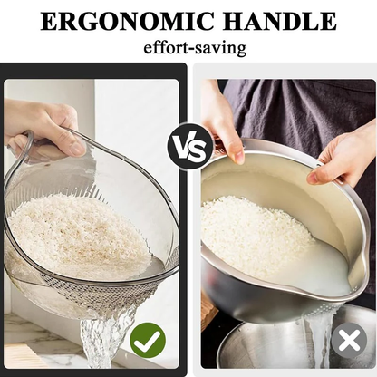 Multi-Purpose Rice Washing & Strainer Bowl | Wash Rice, Fruits & Vegetables