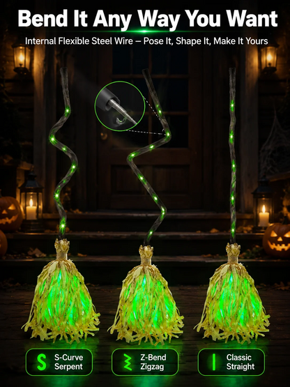 🎃 Viral Halloween Hit! Animated Witch Broom Walks, Laughs & Glows in the Dark ✨