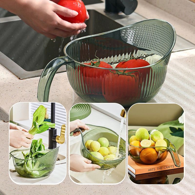 Multi-Purpose Rice Washing & Strainer Bowl | Wash Rice, Fruits & Vegetables