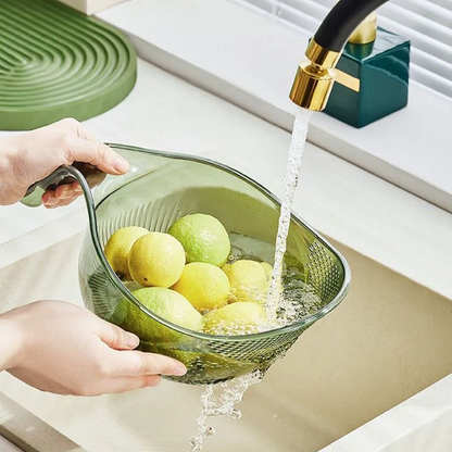 Multi-Purpose Rice Washing & Strainer Bowl | Wash Rice, Fruits & Vegetables