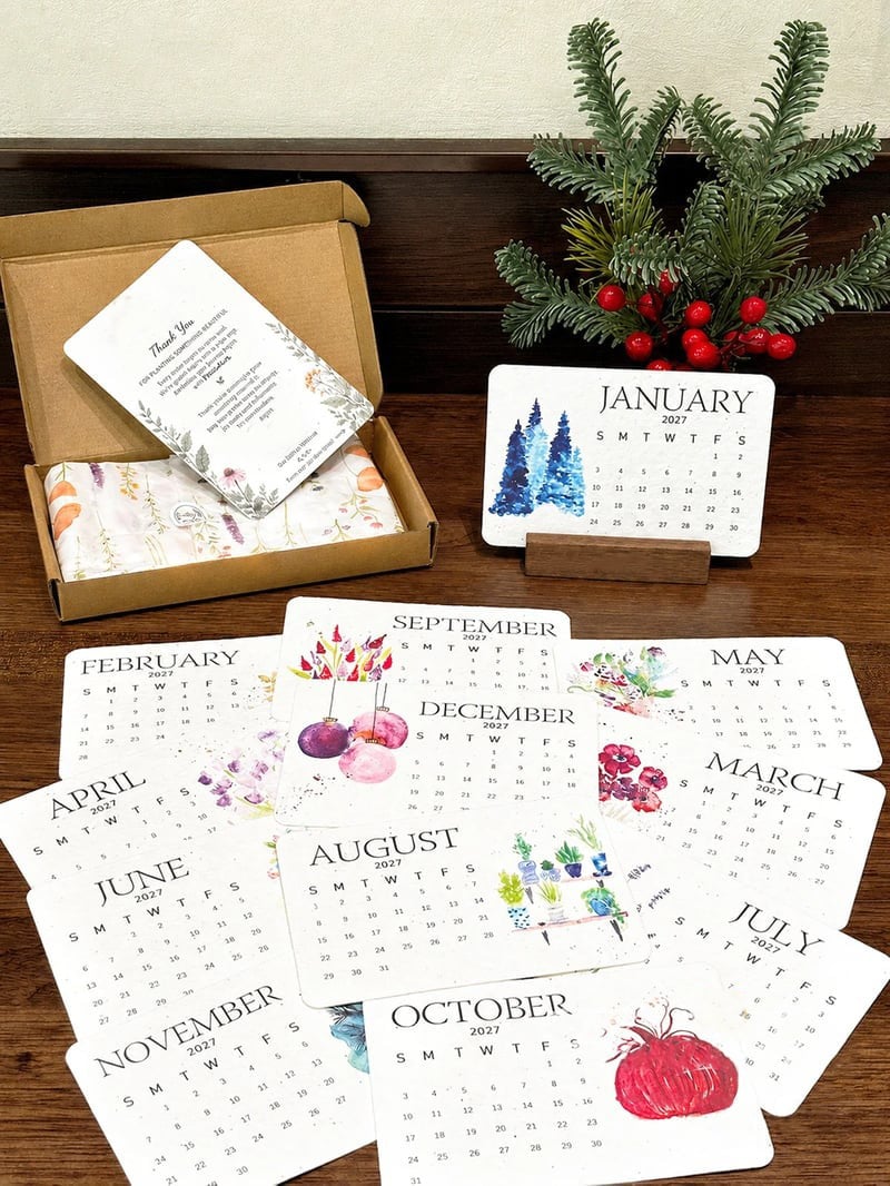 ✨Early Holiday Sale 45% OFF🌱Eco-Friendly Plantable “Timeless” Seed Calendar 2027