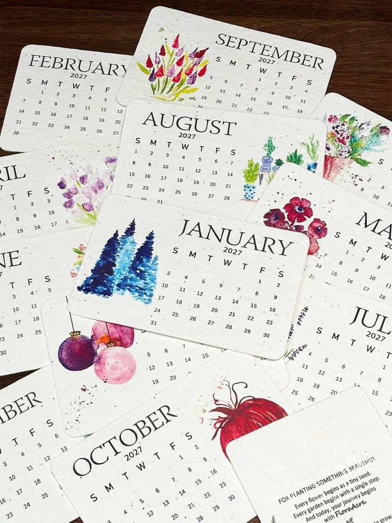 ✨Early Holiday Sale 45% OFF🌱Eco-Friendly Plantable “Timeless” Seed Calendar 2027