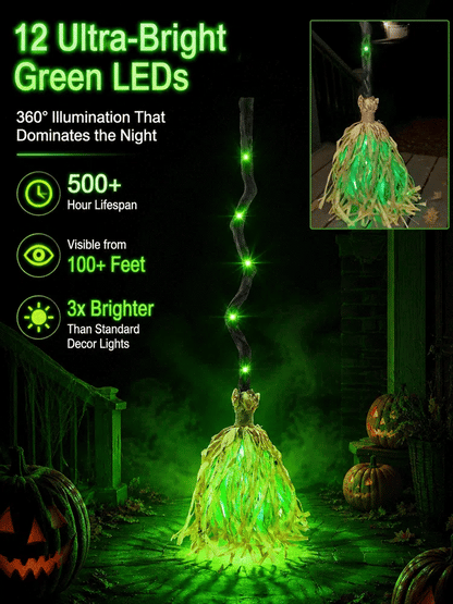 🎃 Viral Halloween Hit! Animated Witch Broom Walks, Laughs & Glows in the Dark ✨