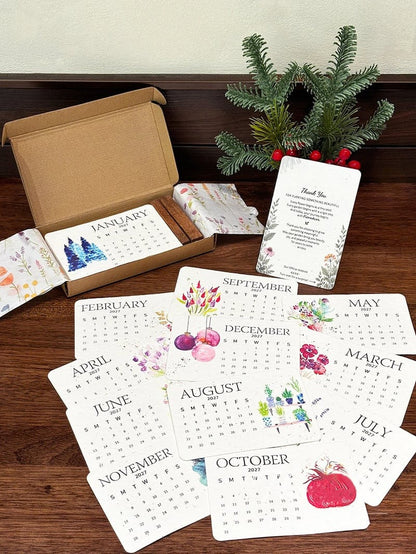 ✨Early Holiday Sale 45% OFF🌱Eco-Friendly Plantable “Timeless” Seed Calendar 2027