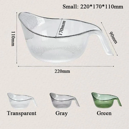 Multi-Purpose Rice Washing & Strainer Bowl | Wash Rice, Fruits & Vegetables