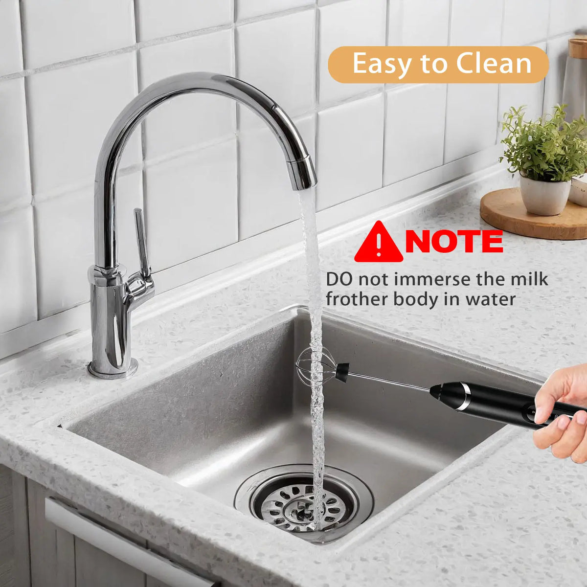 Super Powerful Torque — Rechargeable Milk Frother Wand 3-Speed Handheld Foam Maker for Coffee, Matcha & Protein Shakes