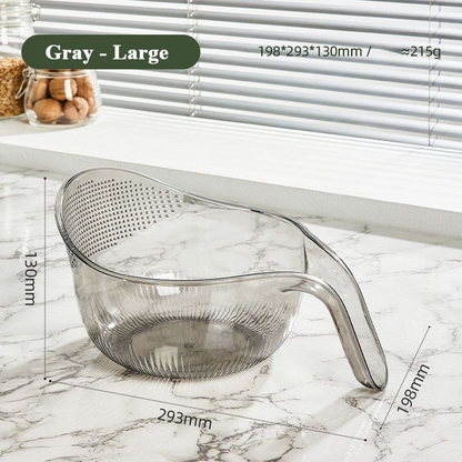 Multi-Purpose Rice Washing & Strainer Bowl | Wash Rice, Fruits & Vegetables