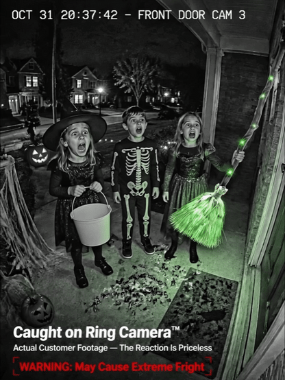 🎃 Viral Halloween Hit! Animated Witch Broom Walks, Laughs & Glows in the Dark ✨