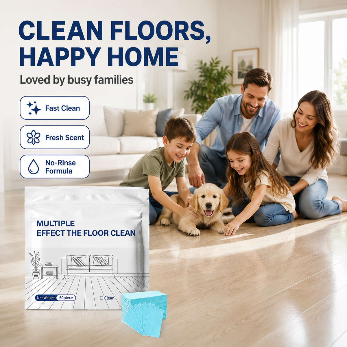 Multi-Effect Floor Cleaning Tablets | Fast Dissolving & No-Rinse Formula