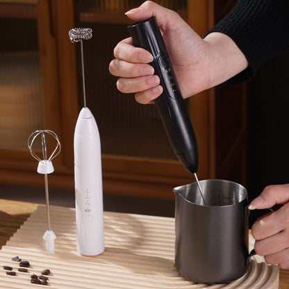 Super Powerful Torque — Rechargeable Milk Frother Wand 3-Speed Handheld Foam Maker for Coffee, Matcha & Protein Shakes