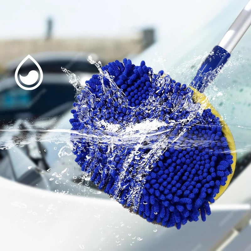 Time-Limited Special-Durable Aluminum Long Handle Telescopic Car Wash Mop – Soft Microfiber, Scratch-Free & Adjustable Length