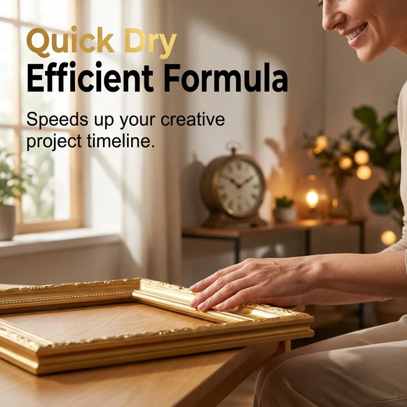Water-Based Flash Gold Paint – Versatile for Canvas, Wood & Ceramic